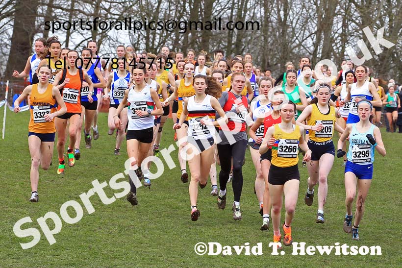 Womens Under-20s 2023 UK CAU Inter Counties Cross Country Champs, Prestwold Hall, Loughborough. Photo: David T. Hewitson/Sports for All Pics